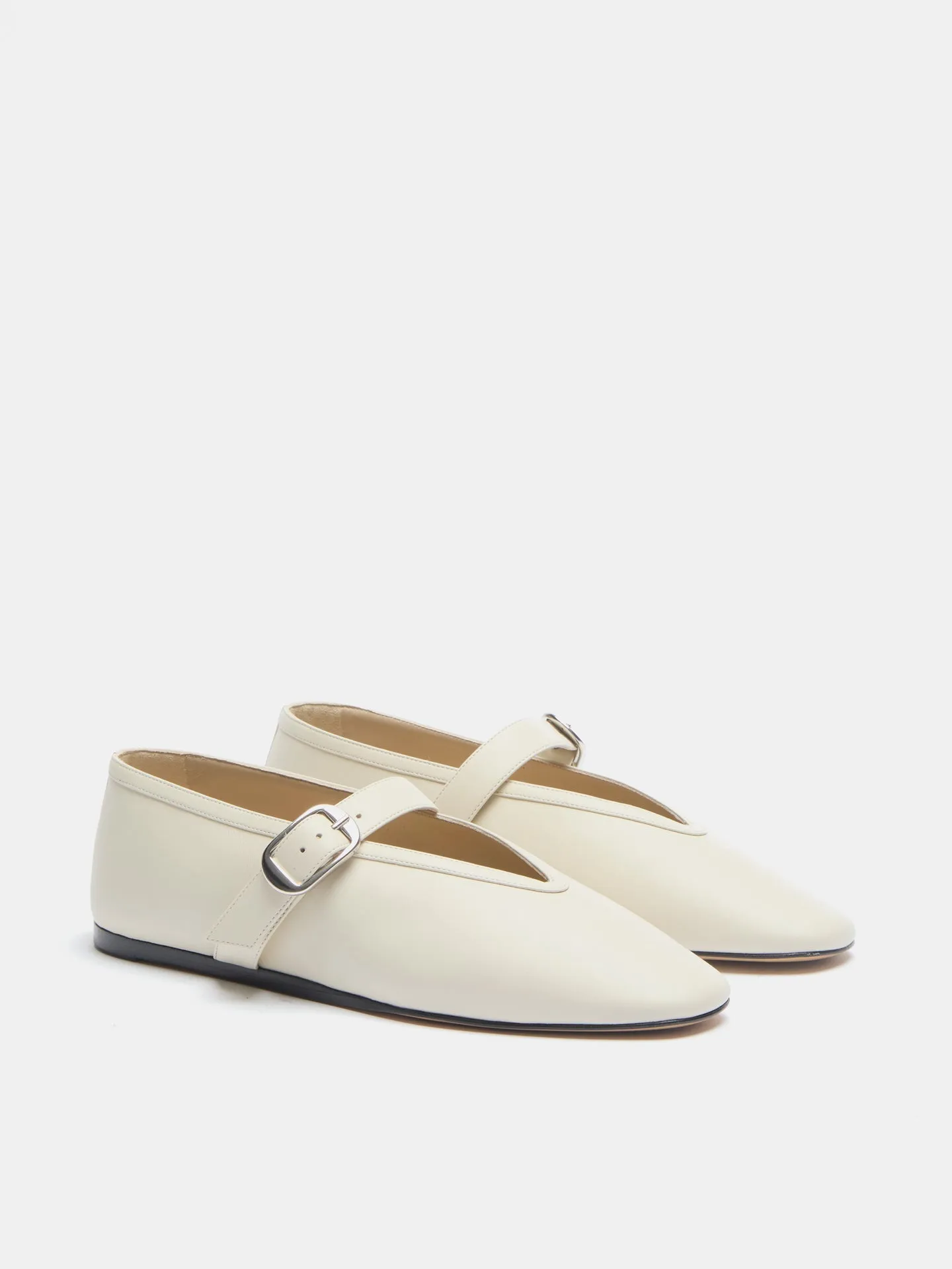 Stella Slipper / Ecru Leather