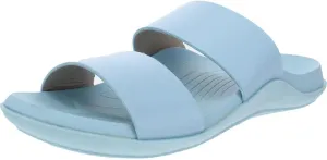Steve Madden COOL PLANET Womens Light Blue Comfort Arch Support Libraa Round Toe Wedge Slip On Slide Sandals Shoes 6.5 M