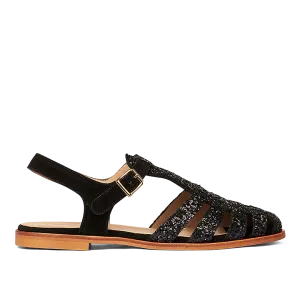 Strap sandal with buckle