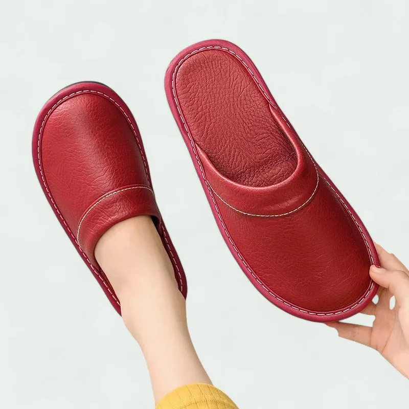 Strazoro | Women's Vegan Leather Slip-On Shoes Cushioned Sole Wide Fit