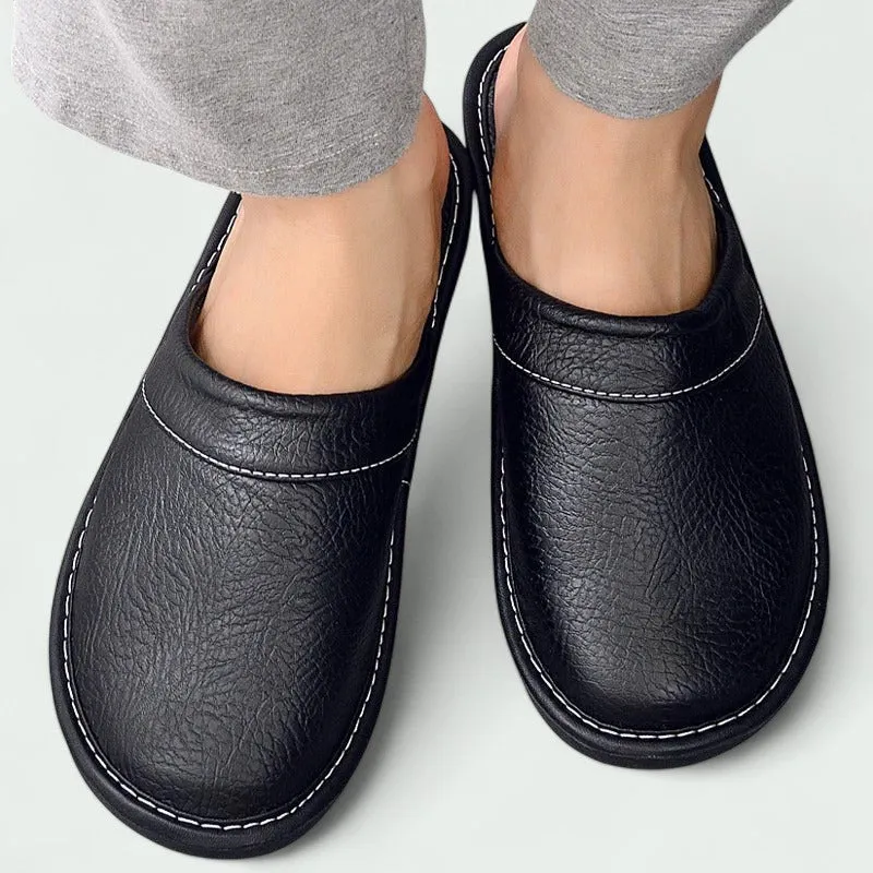 Strazoro | Women's Vegan Leather Slip-On Shoes Cushioned Sole Wide Fit