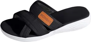 Summer Flat Platform Sandals for Women Open Toe Orthopedic Slides Hollow Out Mesh Casual Cushion Footbed Soft Sole Beach Walking Arch Support Sandal Non Slip Arch Support Shoes for Indoor Outdoor