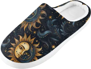 Sun Moon Boho Mandala Slippers for Women Men Indoor Slippers Memory Foam Fuzzy Slippers House Shoes for Indoor Outdoor Size 6/7 214a5204