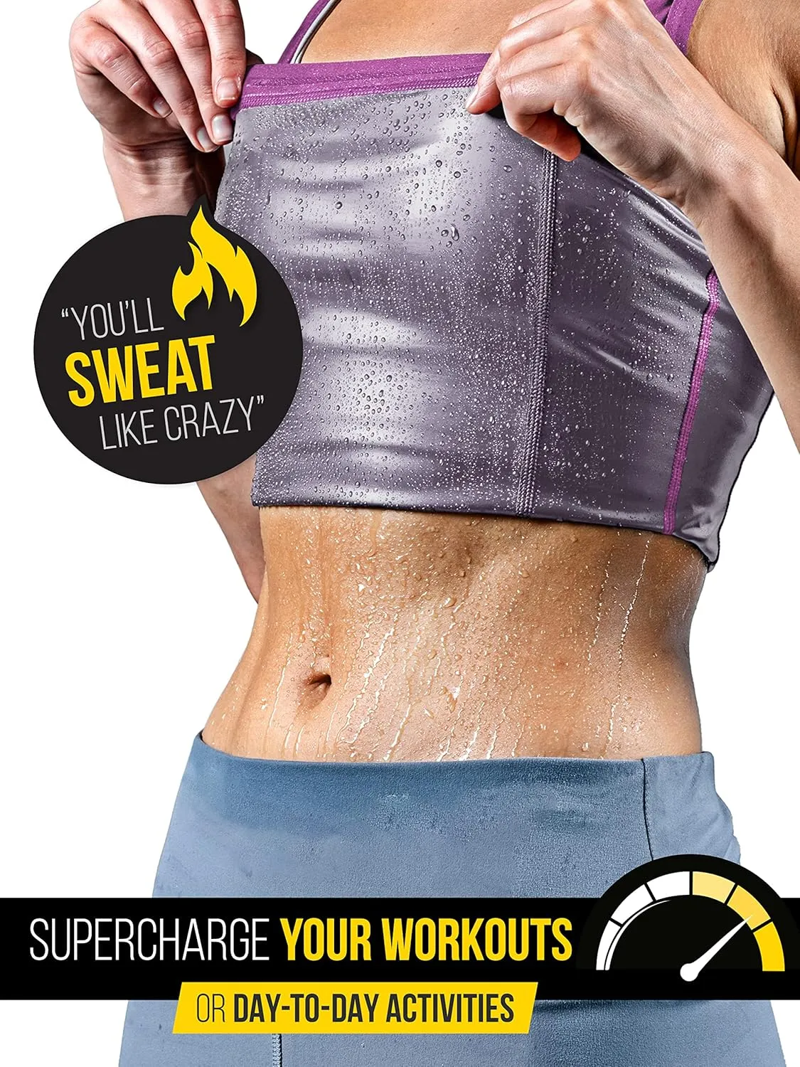 Sweat Vest for Women - Enhance Your Workouts & Boost Weight Loss, Increased Sweating & Compression Technology