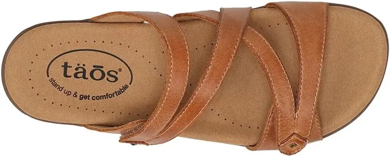 Taos Double U Premium Leather Women's Sandal - Stylish Adjustable Strap Design with Arch Support, Cooling Gel Padding for All-Day Enjoyment and Walking Comfort