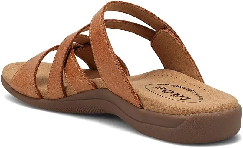Taos Double U Premium Leather Women's Sandal - Stylish Adjustable Strap Design with Arch Support, Cooling Gel Padding for All-Day Enjoyment and Walking Comfort