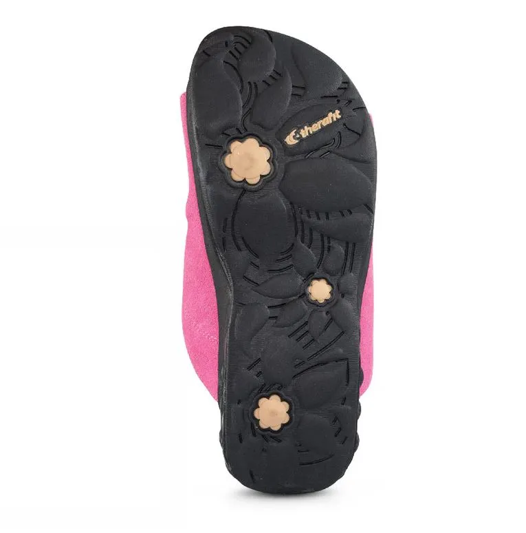 Therafit Pink Eva Women's Leather Adjustable Strap Slip On Sandals F60405S