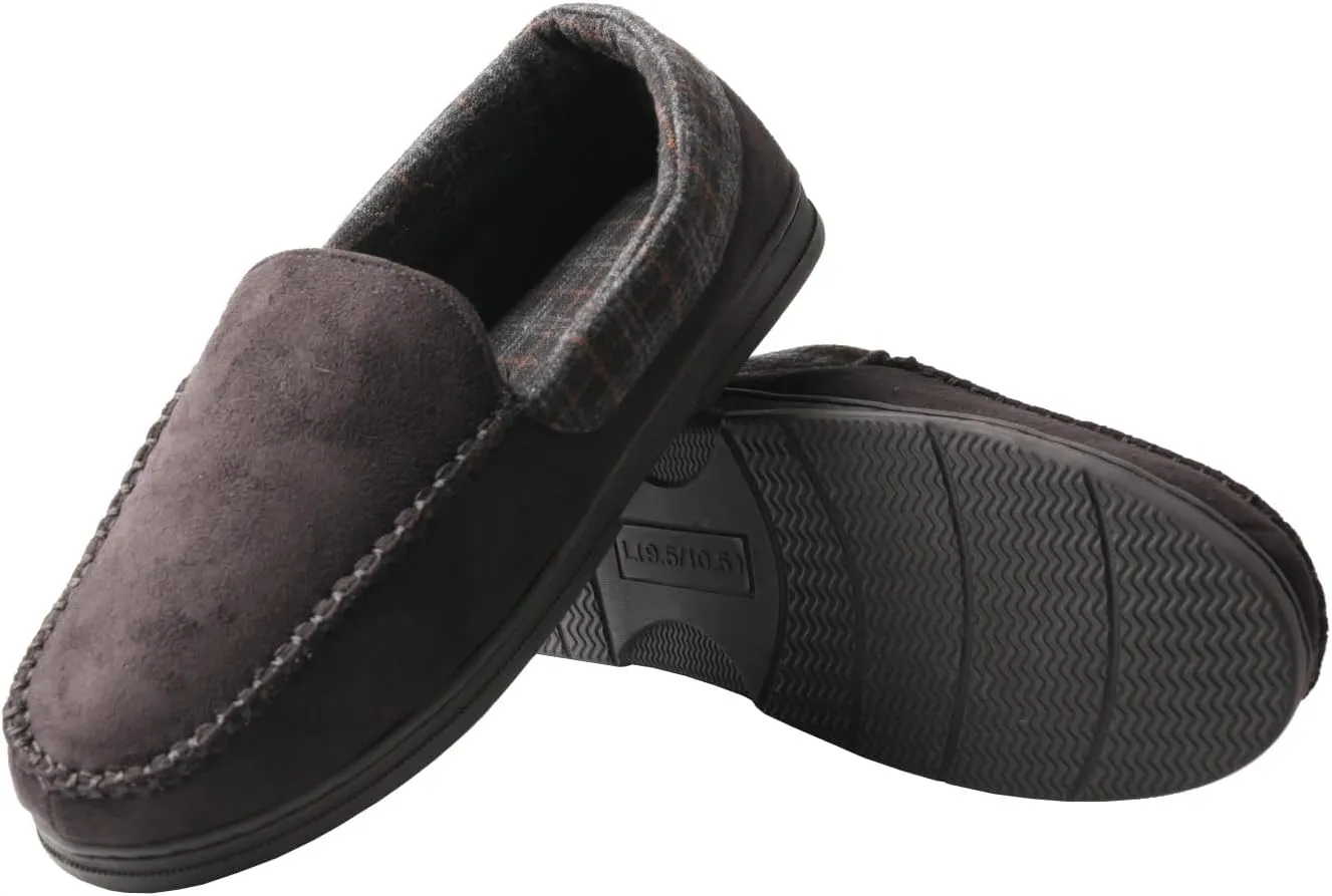 TMA EYES Men's Slip on Comfy House Shoes Soft Sole Indoor Outdoor Slippers