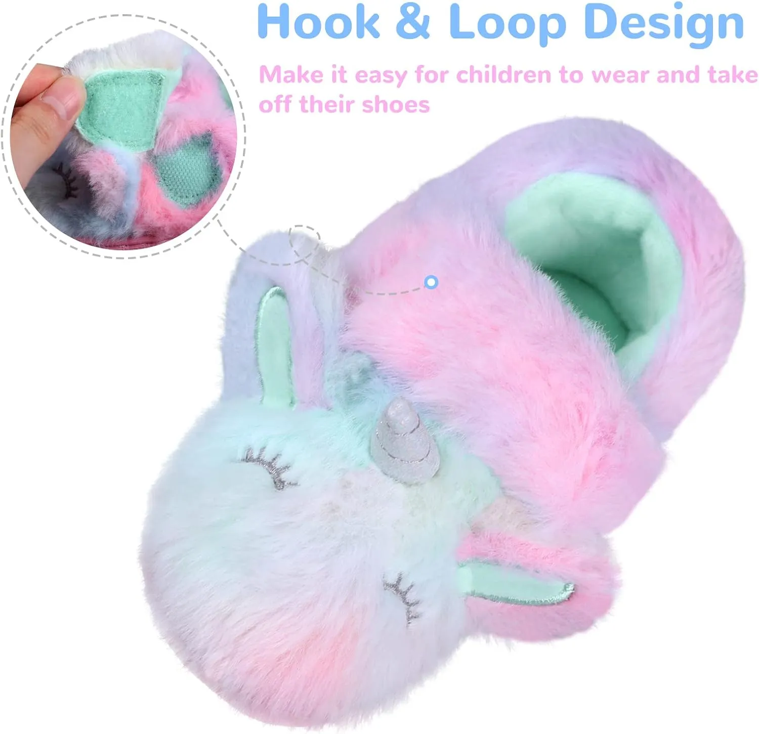 Toddler Baby Boys Girls House Slipper Cute Dinosaur Unicorn Cartoon Soft Anti-Slip Winter Shoes (Toddler/Little Kid)