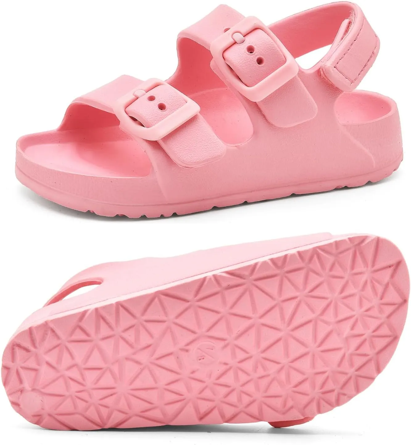 Toddler Unisex Adjustable Buckle Sandals – Comfortable Open Toe Beach & Pool Shoes for Boys & Girls with Back Strap