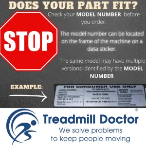 Treadmill Doctor Belt for Golds Gym Trainer 420 Model Number GGTL396131