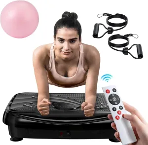 UCIN Vibration Plate Exercise Machine, Vibration Plate for Lymphatic Drainage, 330 Lbs Capacity Vibrating Plate for Weight Loss Home Fitness with Resistance Bands/Pilates Ball