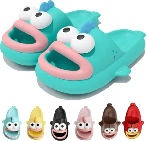 Ugly Fish Slides, Fish Slippers Tongue Kiss Cloud Slides for Women Men, Tongue Kiss Slippers, Summer Non-Slip Open Toe Thick Sole Beach Shower Shoes (Green,7.5-8 Women/5.5-6 Men)