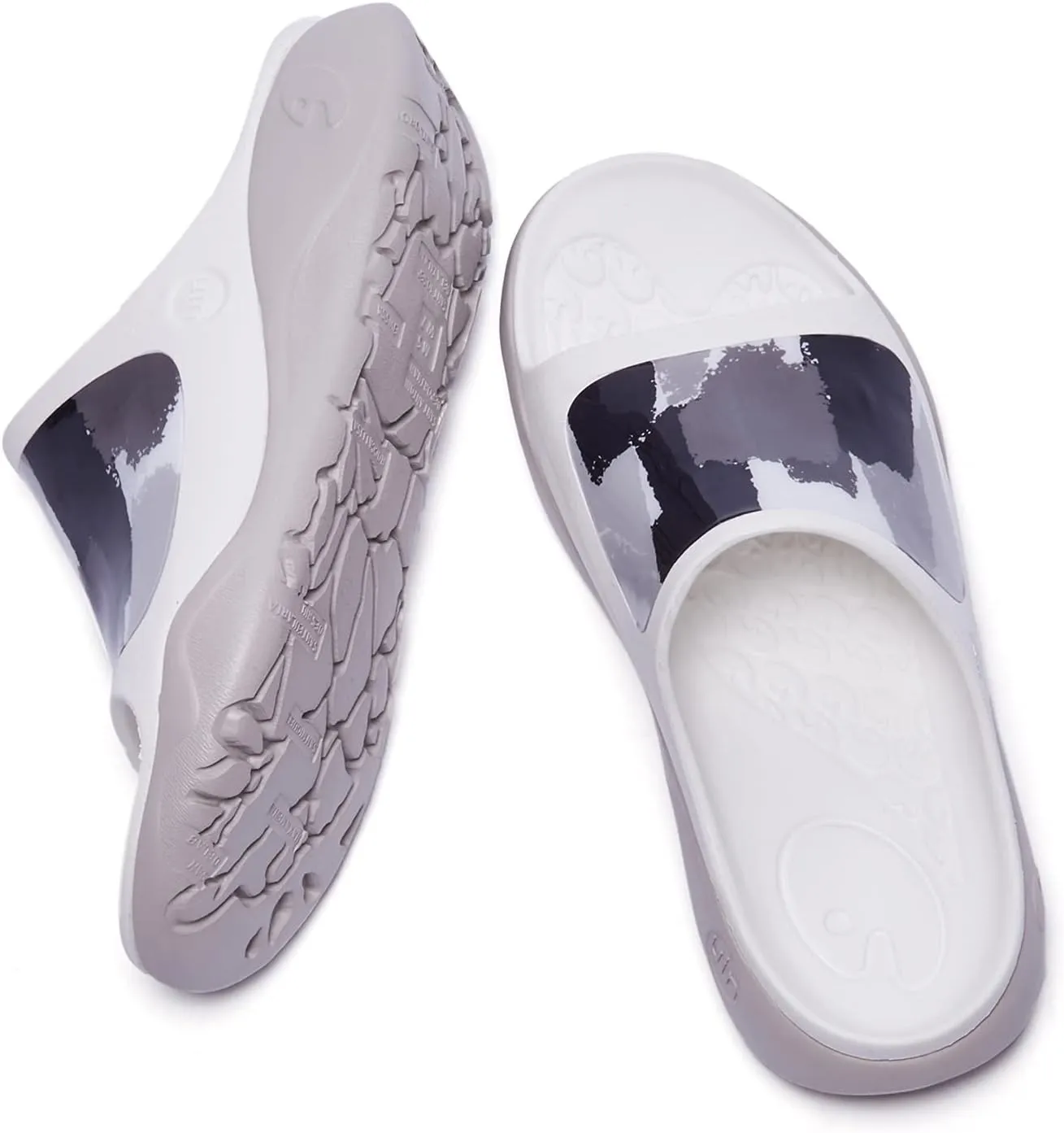 UIN Women's Slides Sandals Beach Summer Casual Art Painted Travel Anti-Slip Comfort Lightweight Fashion Slippers Ibiza