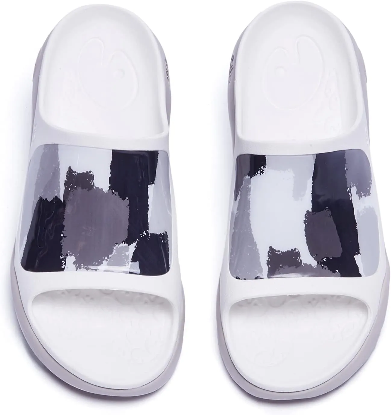 UIN Women's Slides Sandals Beach Summer Casual Art Painted Travel Anti-Slip Comfort Lightweight Fashion Slippers Ibiza