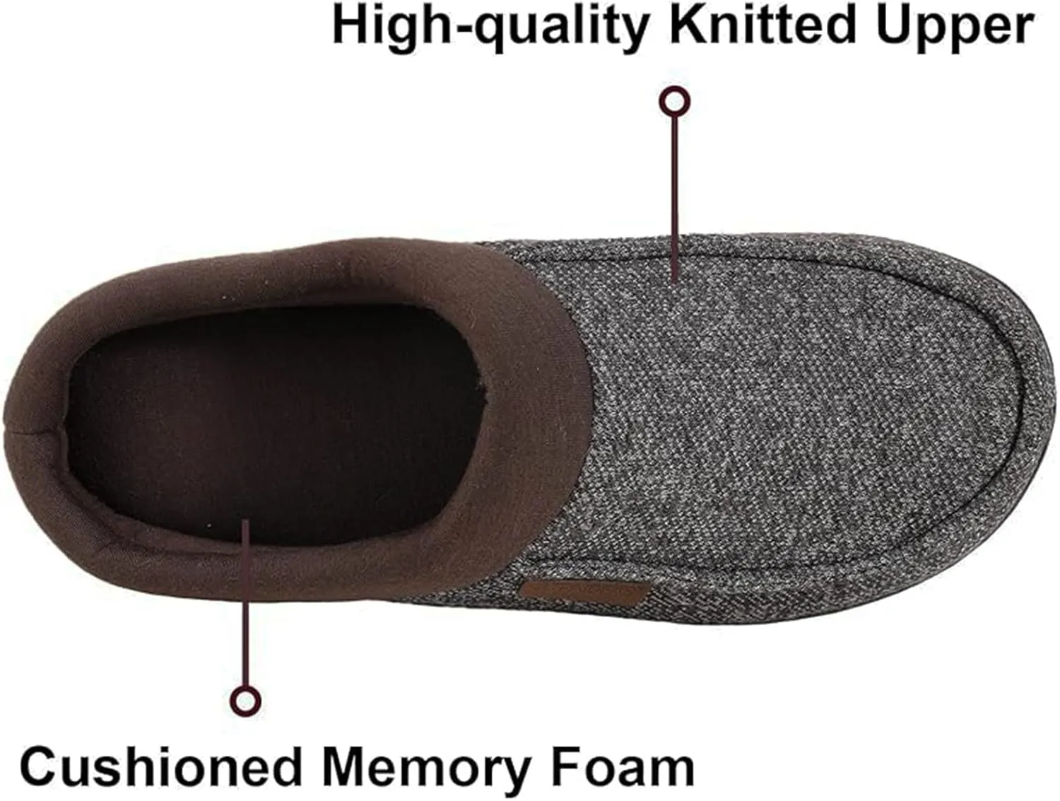 ULTRAIDEAS Men's Nealon Moccasin Clog Slipper, Slip on Indoor/Outdoor House Shoes
