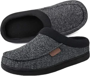 ULTRAIDEAS Men's Nealon Moccasin Clog Slipper, Slip on Indoor/Outdoor House Shoes