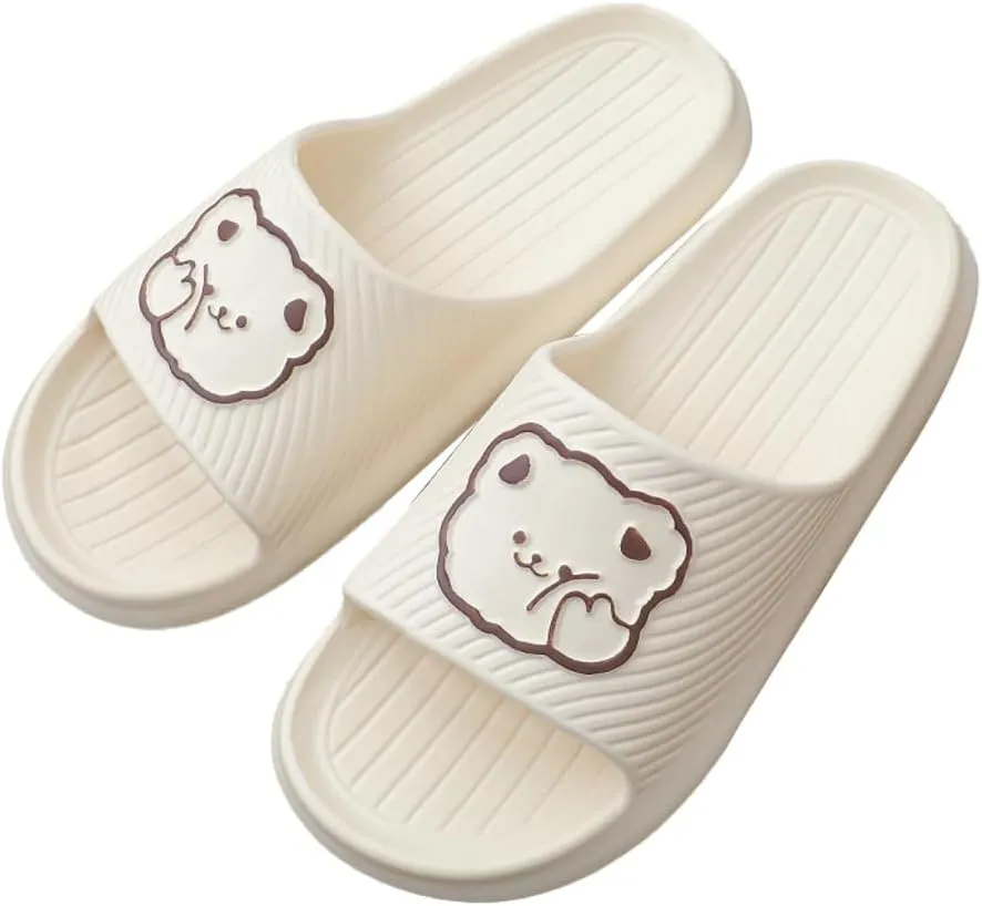 Unisex Kawaii Slipper Animal Slides Slippers for Women Men Cute Cartoon Slippers Comfy Cloud Slippers Sandals Shower Shoes