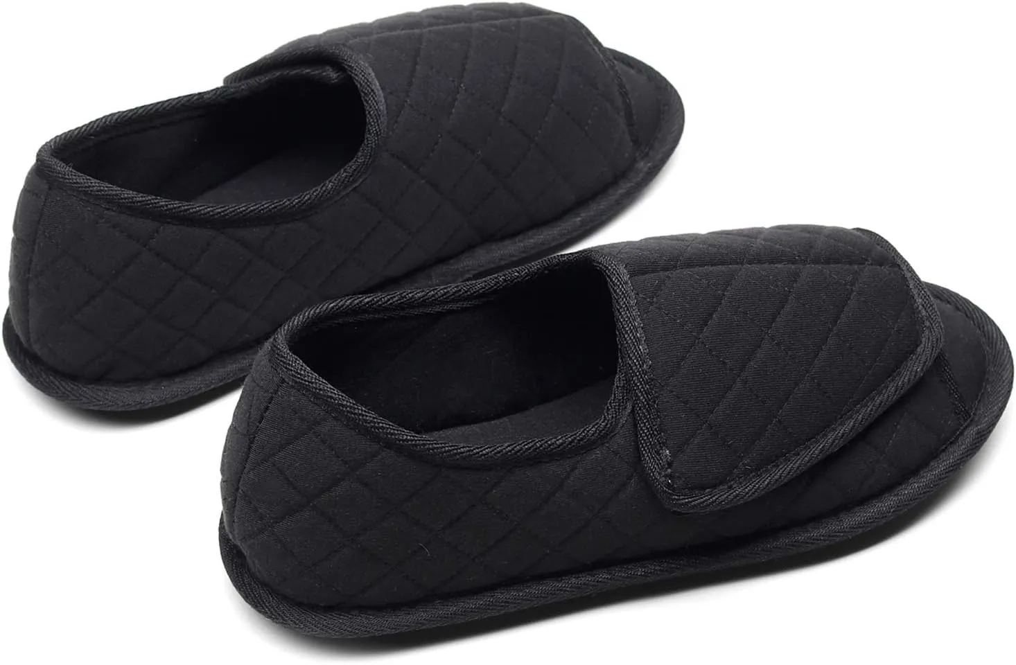 Urbancolor Women Adjustable Indoor Slippers Memory Foam House Shoes Open Toe Diabetic Slipper Arthritis Edema Extra Wide Shoes