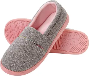 Urbancolor Women Washable Closed Back Indoor Slippers Anti-Slip House Slipper Breathable Home Shoes