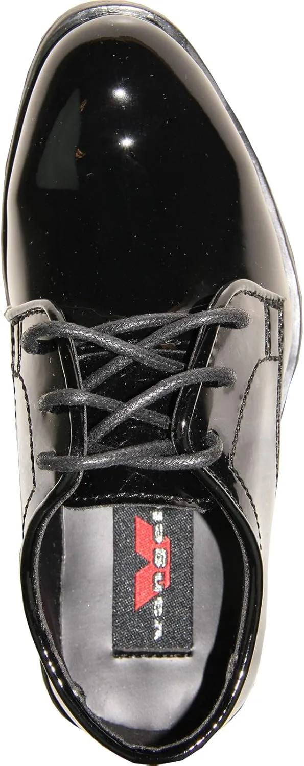 VANGELO Boy Kid Dress Shoe Oxford Lace Up Loafer Slip On Tuxedo Shoes for Prom, Uniform, Wedding Formal Events Size from Toddler to Big Kid