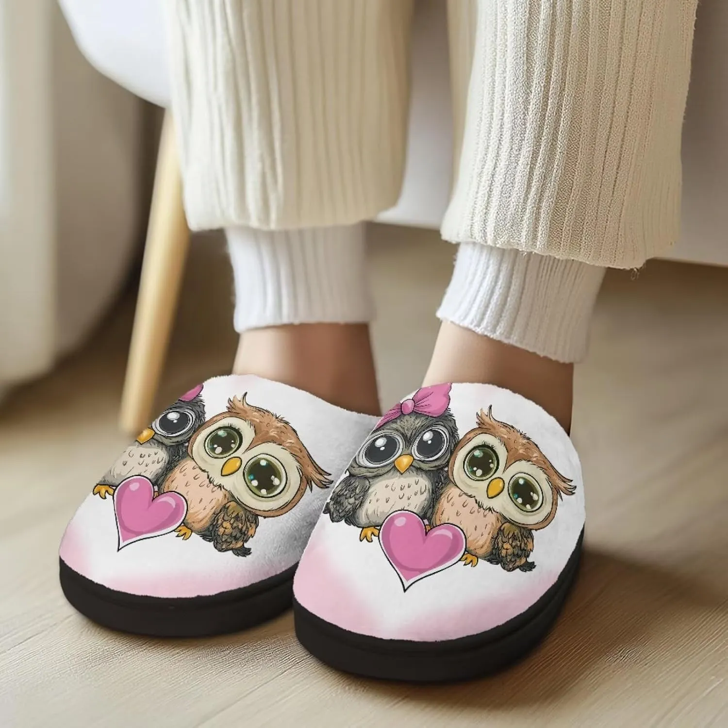 Veniyate House Slippers for Women Size 5.5-12 Anti-slip Winter Warm Sandals