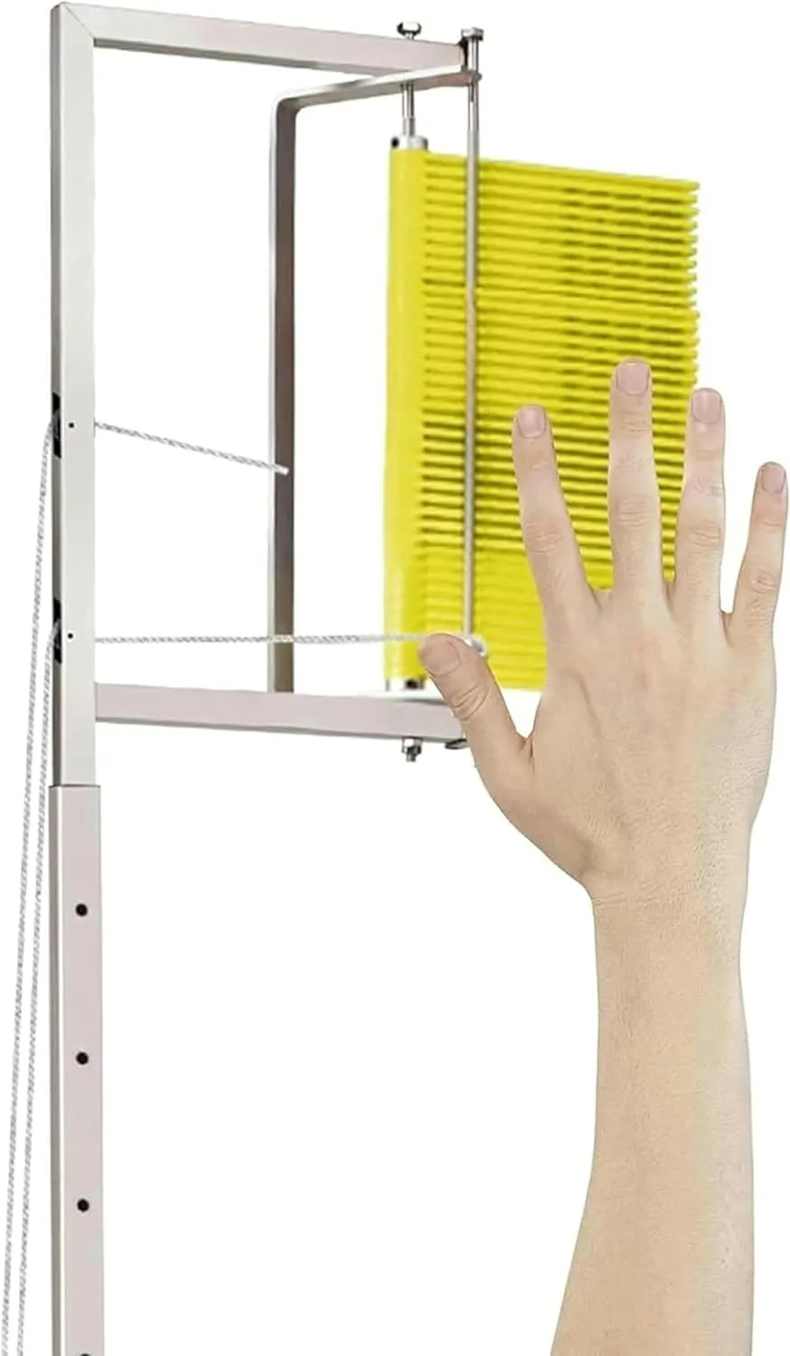 Vertical Jump Tester Wall Mounted Trainer, Adjustable Height Jump Power Meter for Basketball & Volleyball, Sports Training Aid for Kids/Youth/Adults (Yellow)