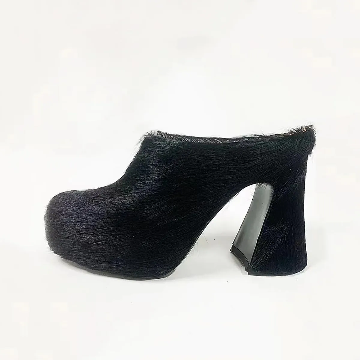 Vertundy Mule Heels for Women Backless Slide Shoes Ladies