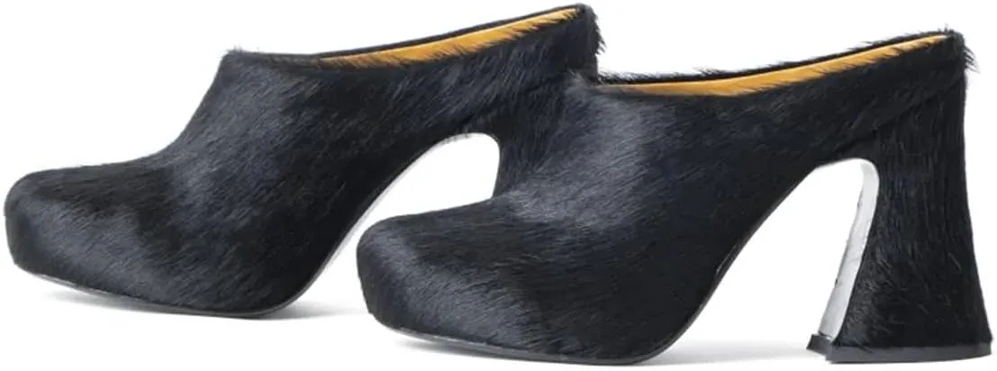 Vertundy Mule Heels for Women Backless Slide Shoes Ladies