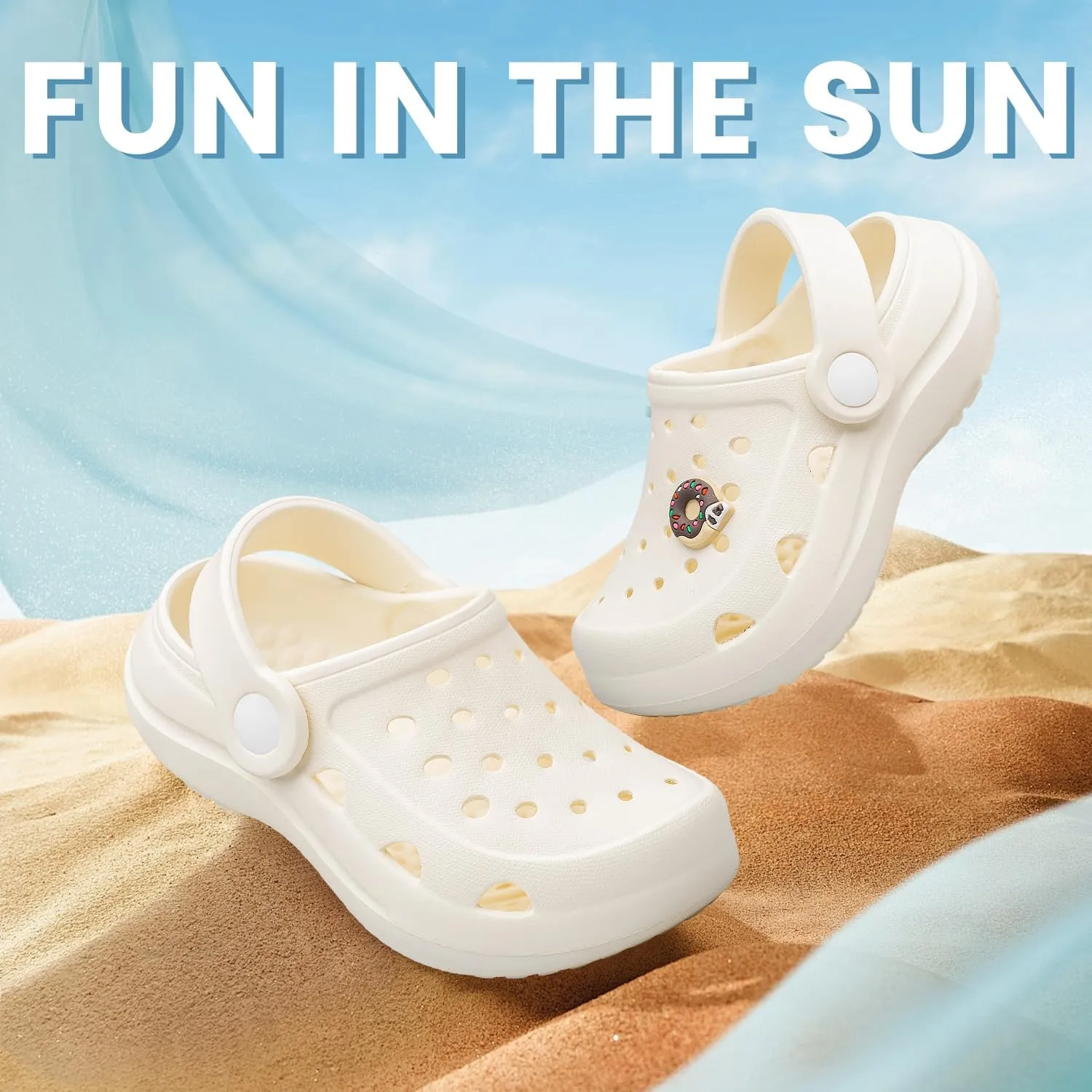 vibdiv Boys Girls Clogs Kids Garden Shoes Unisex Child Cartoon Slides Sandals Beach Slipper Indoor Outdoor(Toddler/Little Kids/Big Kids)