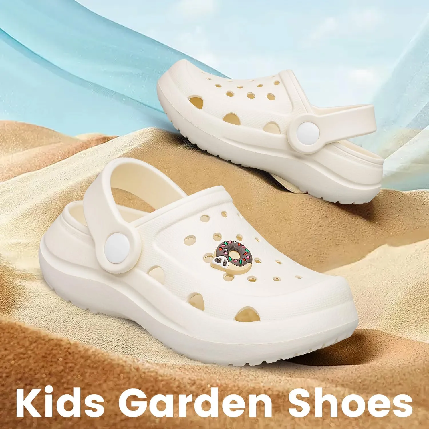 vibdiv Boys Girls Clogs Kids Garden Shoes Unisex Child Cartoon Slides Sandals Beach Slipper Indoor Outdoor(Toddler/Little Kids/Big Kids)