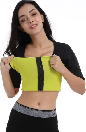 Vinmin Womens Hot Thermo Shaper T Shirt Neoprene Slimming Workout Sweat Body Sauna Suit Exercise Trainer for Weight Loss