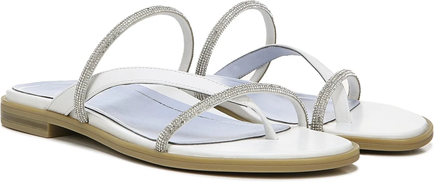 Vionic Women's Citrine Prism Flat Comfort Sandal- Supportive Slide Walking Sandals That Includes an Orthotic Insole and Cushioned Outsole for Arch Support, Medium and Wide Widths