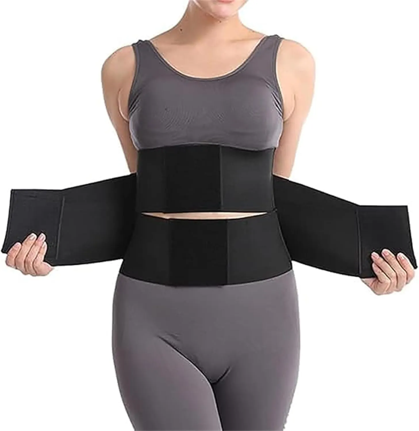Waist Belt Belly Belt Tummy Shaper, Waist Trainer with Triple Wrap, Comfortable, Adjustable and Breathable, Women's Plus Size