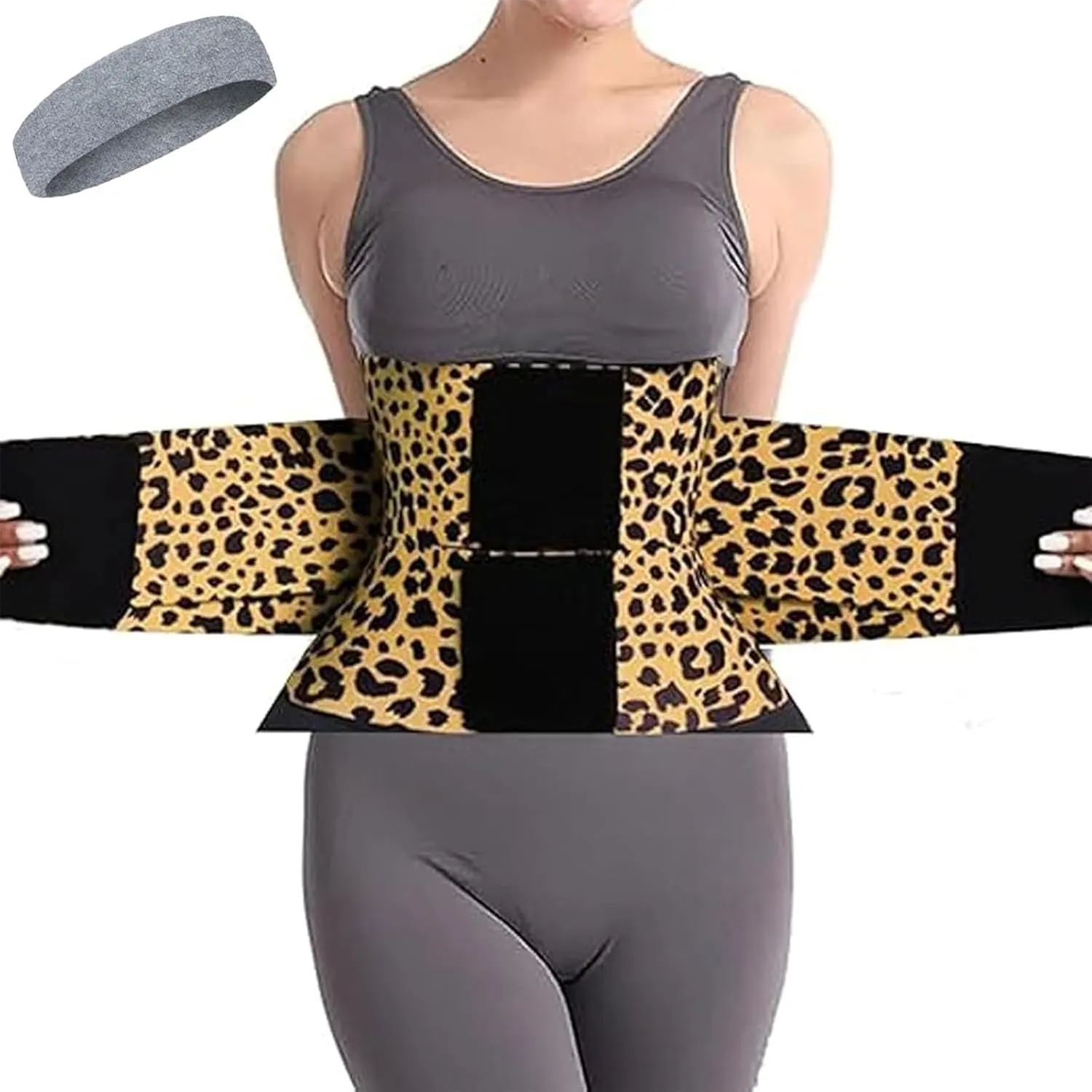 Waist Belt Belly Belt Tummy Shaper, Waist Trainer with Triple Wrap, Comfortable, Adjustable and Breathable, Women's Plus Size