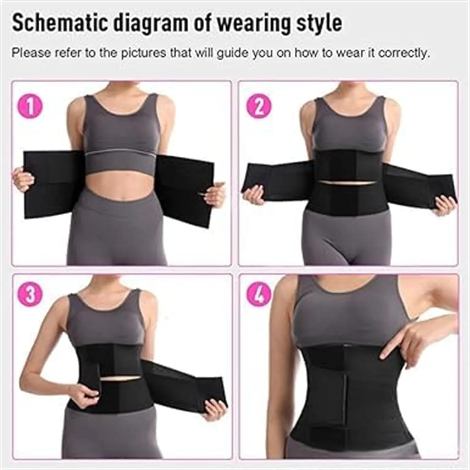 Waist Belt Belly Belt Tummy Shaper, Waist Trainer with Triple Wrap, Comfortable, Adjustable and Breathable, Women's Plus Size