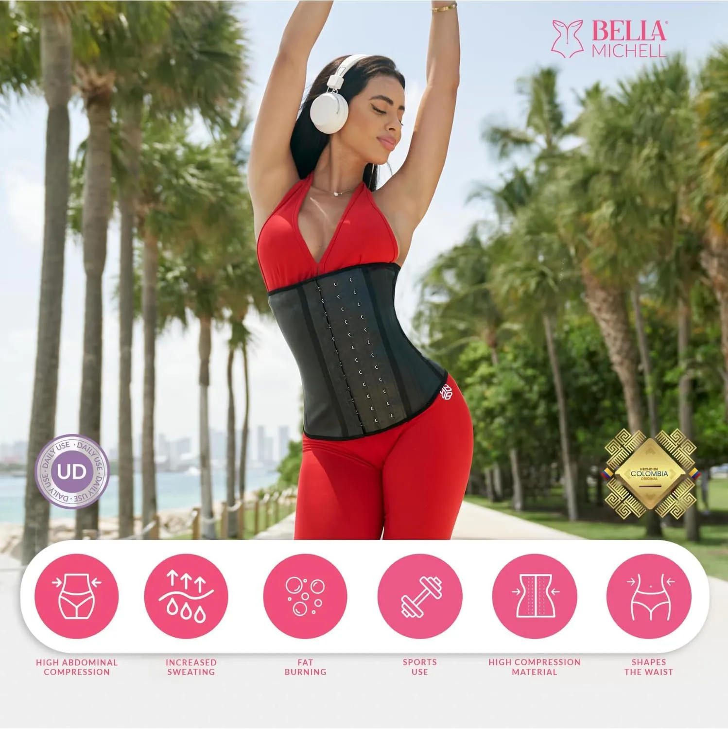 Waist Trainers for Women Belly Fat | Colombian Latex Workout Shapewear | Adjustable Waist Snatcher