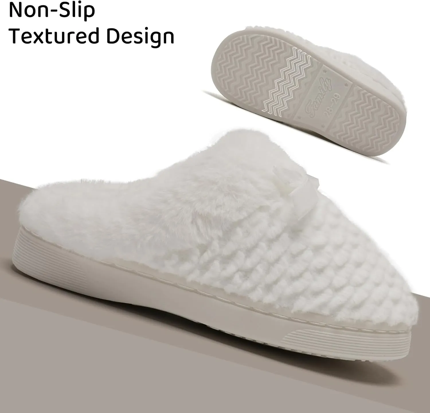 WateLves Girls Slippers Kids Slip On Winter House Shoes Anti-Slip Soft Coral Fleece Slipper for Indoor & Outdoor