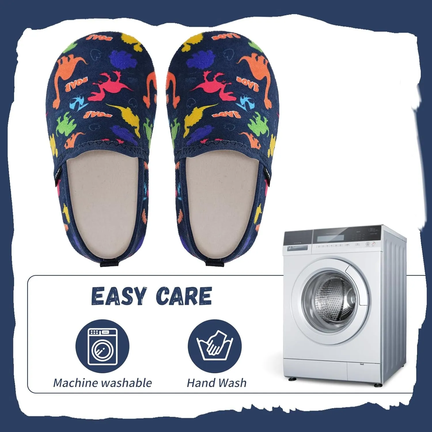 WateLves Kids Toddler Slippers Girls Boys Slip on House Shoes Lightweight Anti Slip Sock Slippers Winter Indoor Outdoor Walking Shoes