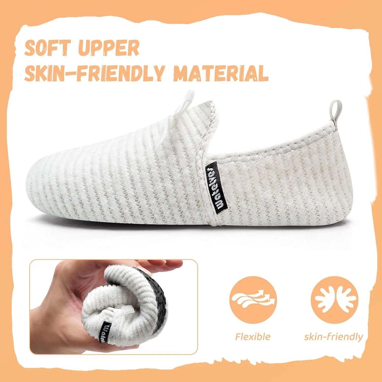 WateLves Kids Toddler Slippers Girls Boys Slip on House Shoes Lightweight Anti Slip Sock Slippers Winter Indoor Outdoor Walking Shoes