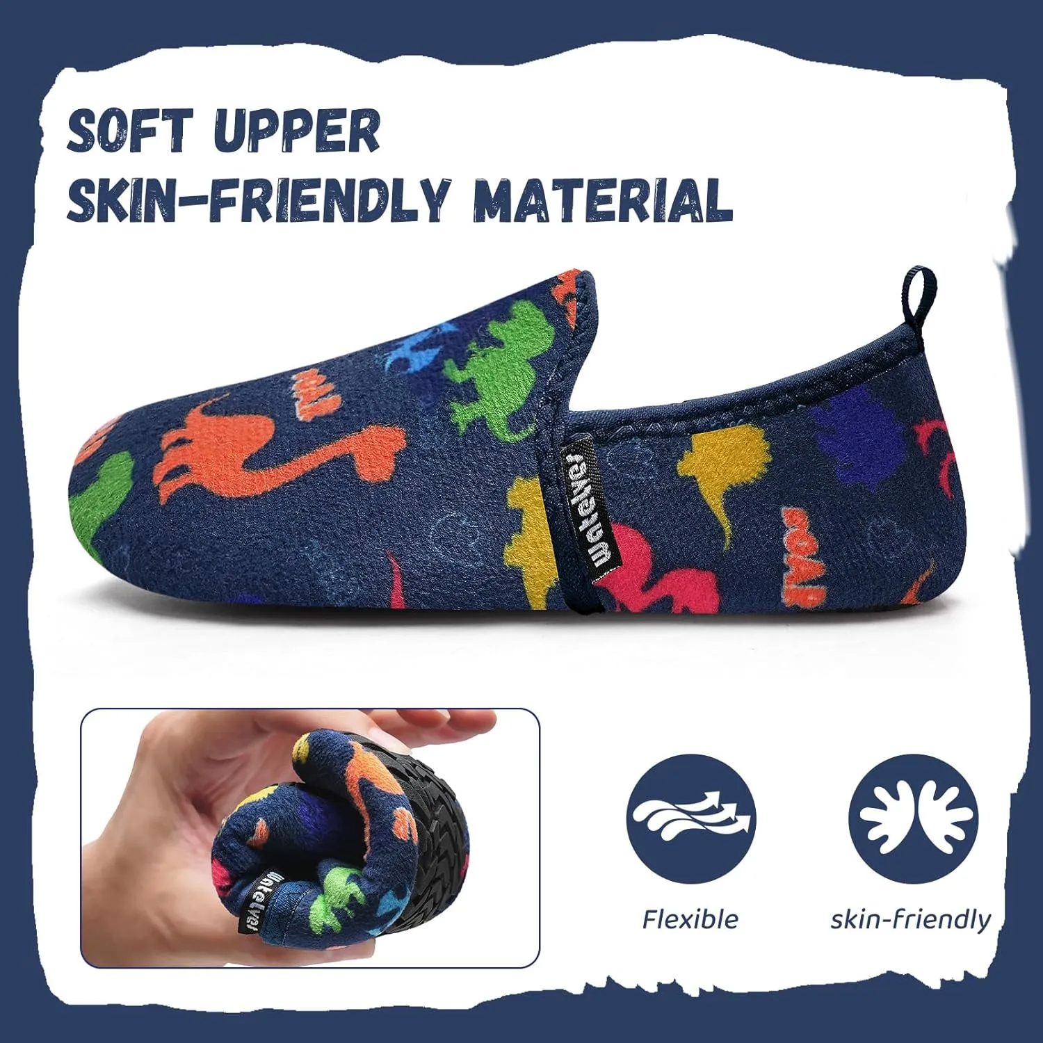 WateLves Kids Toddler Slippers Girls Boys Slip on House Shoes Lightweight Anti Slip Sock Slippers Winter Indoor Outdoor Walking Shoes