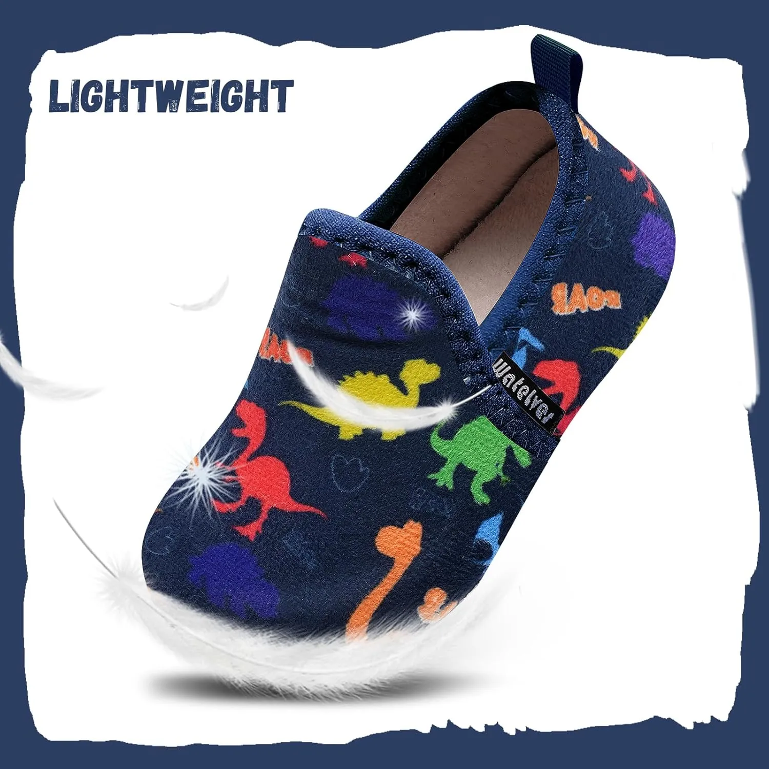 WateLves Kids Toddler Slippers Girls Boys Slip on House Shoes Lightweight Anti Slip Sock Slippers Winter Indoor Outdoor Walking Shoes