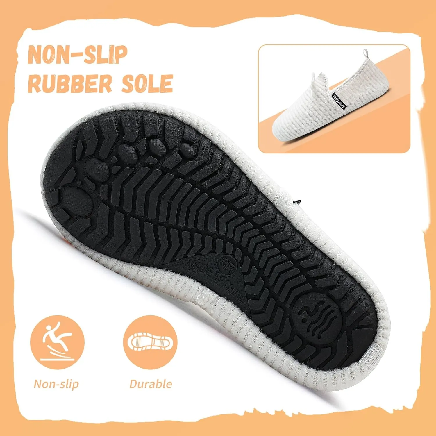 WateLves Kids Toddler Slippers Girls Boys Slip on House Shoes Lightweight Anti Slip Sock Slippers Winter Indoor Outdoor Walking Shoes