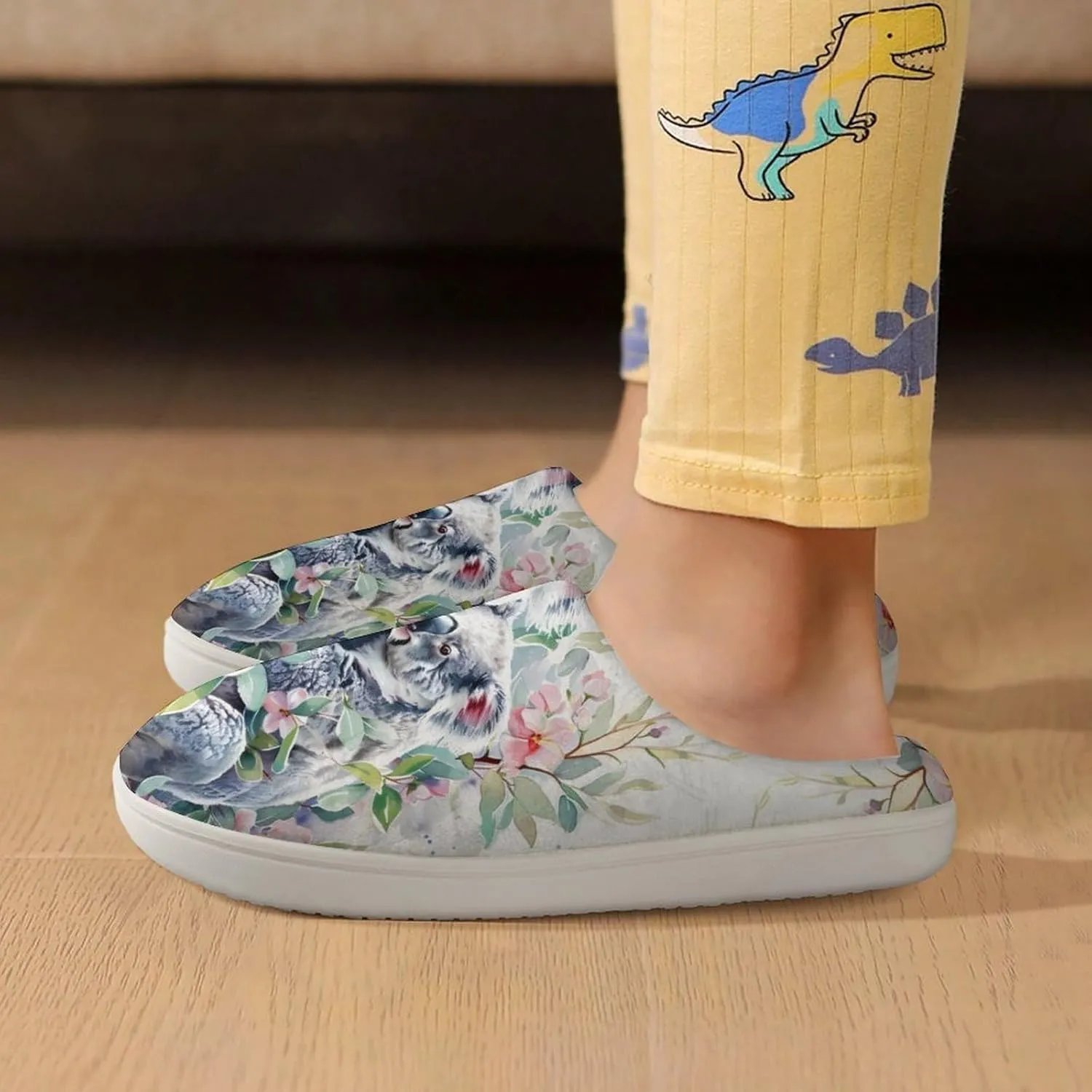 Watercolor Koala Cute Cotton Slippers Anti-slip House Shoe Slipper Indoor Outdoor