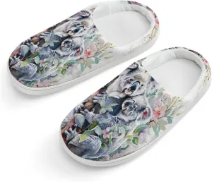 Watercolor Koala Cute Cotton Slippers Anti-slip House Shoe Slipper Indoor Outdoor