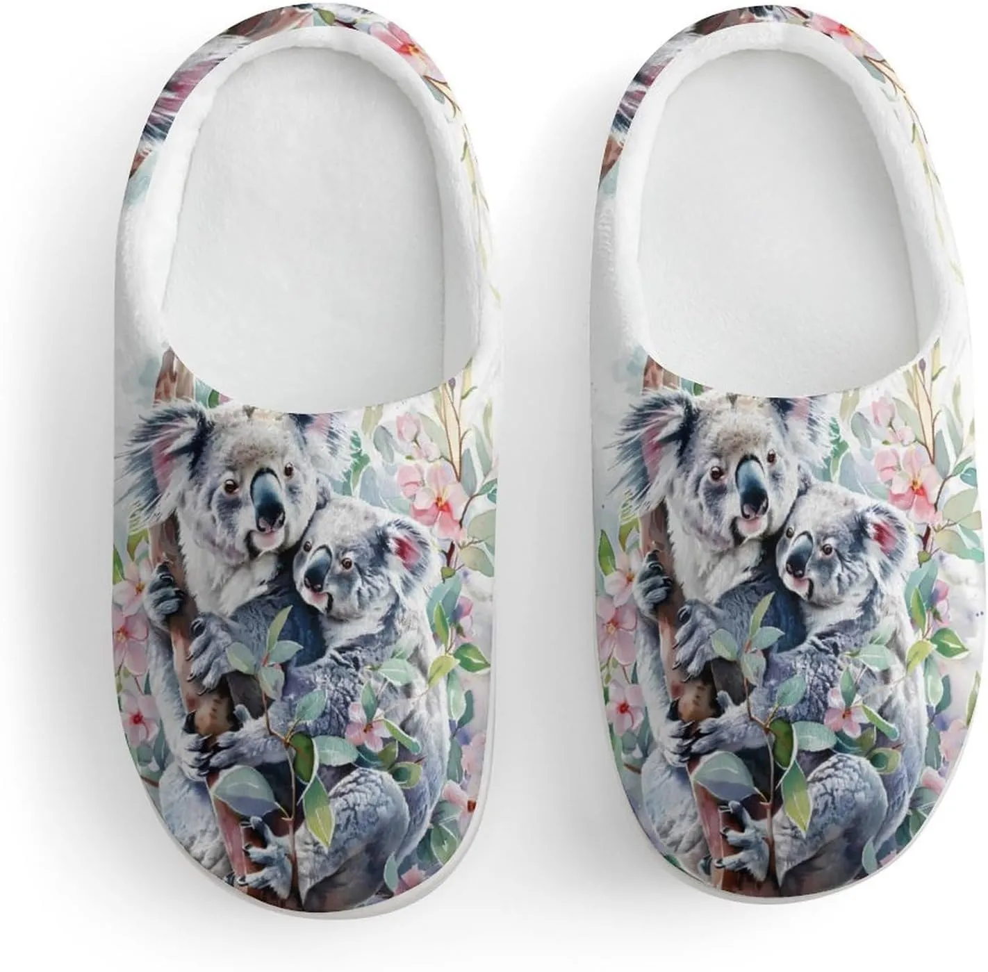 Watercolor Koala Cute Cotton Slippers Anti-slip House Shoe Slipper Indoor Outdoor