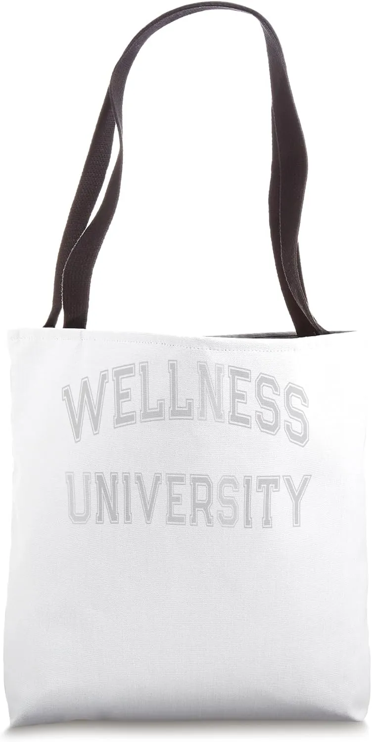 WELLNESS UNIVERSITY Squad Fitness Coach Gym Health Trainer Tote Bag