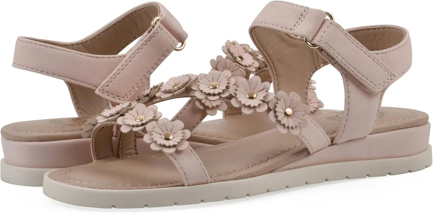 White Mountain Kids Girls' Euro Floral Sandal