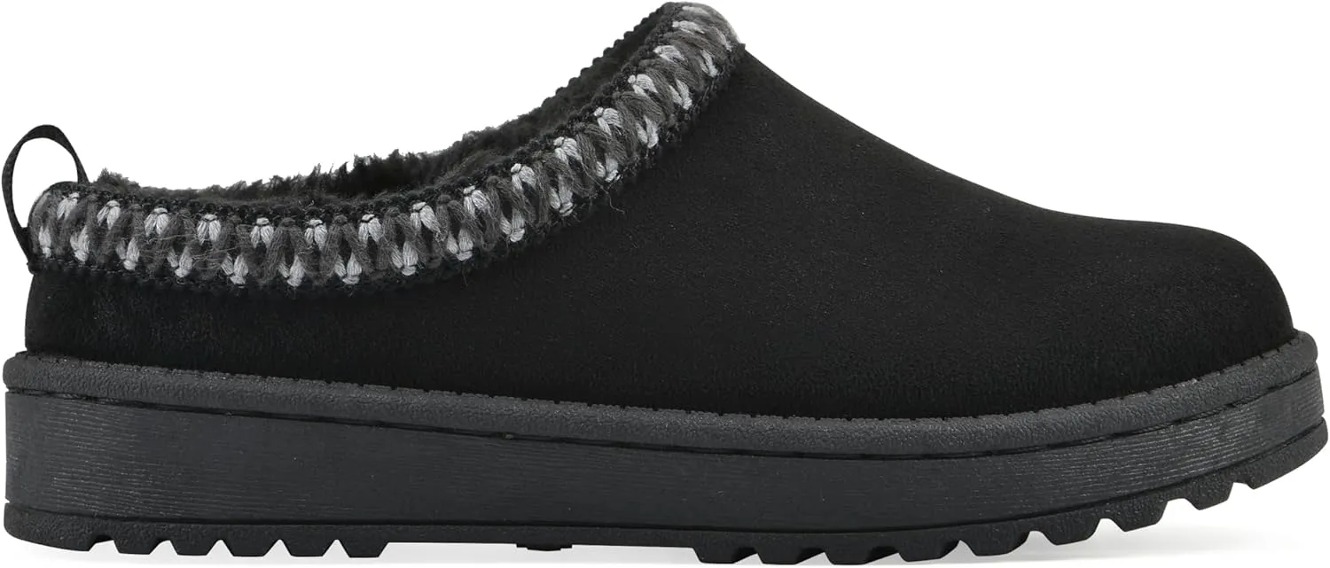 WHITE MOUNTAIN Kids Girls' Lucianna Faux Fur Slipper Clog