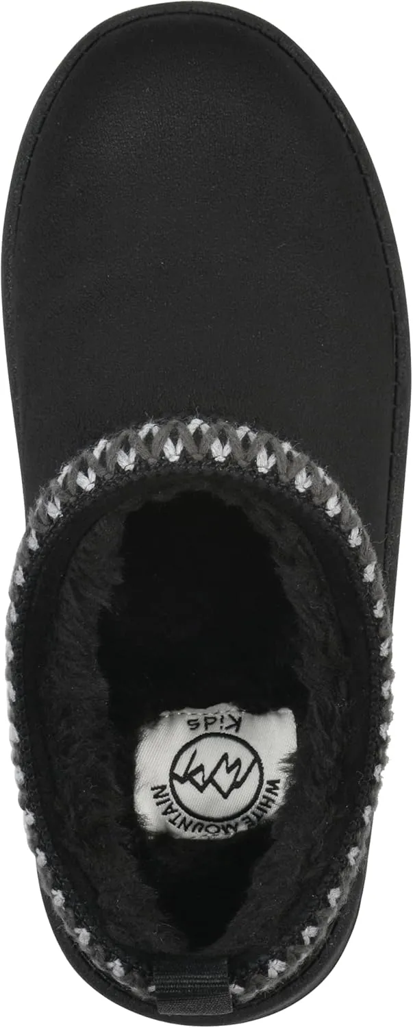 WHITE MOUNTAIN Kids Girls' Lucianna Faux Fur Slipper Clog